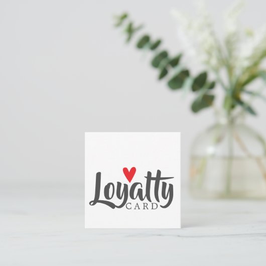 エレガントクール赤いハート美しいサロンロイヤリティ ロイヤリティカード (スタンド正面)
