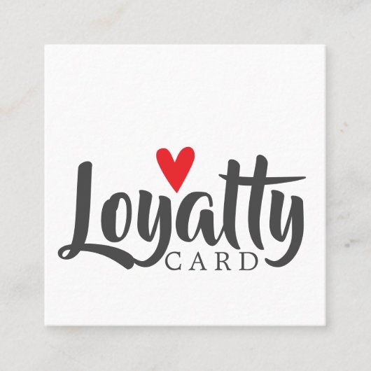 エレガントクール赤いハート美しいサロンロイヤリティ ロイヤリティカード (正面)