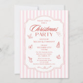 エレガントク企業のリスマスパーティー会社の休日 招待状 (正面)