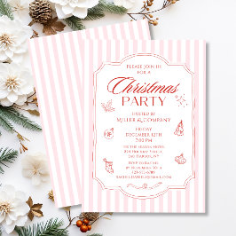 エレガントク企業のリスマスパーティー会社の休日 招待状