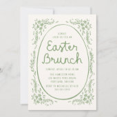 エレガントグお洒落リーンイースターブランチ 招待状 (正面)