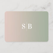 エレガントググラデーションリー&赤面ピンク結婚の詳細 エンクロージャーカード (裏面)