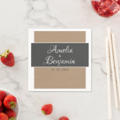 エレガントグシンプルレータイポグラフィ結婚ズ スタンダードカクテルナプキン (インサイチュ)