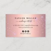 エレガントグラデーショングリッターメイク&ヘアメタリック 名刺 (裏面)