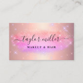 エレガントグラデーショングリッターメイク&ヘアメタリック 名刺 (正面)