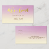 エレガントグラデーションスタイリッシュ,金ゴールド紹介カード 紹介カード (正面/裏面)