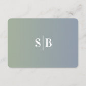 エレガントグラデーションダスティブルー&グ結婚リーン詳細 エンクロージャーカード (裏面)