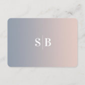 エレガントグラデーションダスティブルー&ピンク結婚詳細 エンクロージャーカード (裏面)