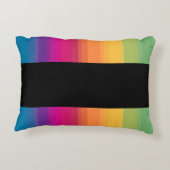 エレガントグラデーションモダンカラフル虹 アクセントクッション (裏面)