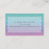 エレガントグラデーションモダングリッター唇、メイクアップ 名刺 (裏面)