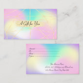 エレガントグラデーションモダンホログラフィストライプー 割引カード (正面/裏面)