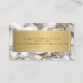 エレガントグラデーションモダン大理石金ゴールド 名刺 (裏面)