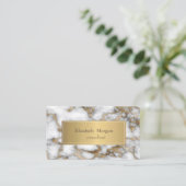 エレガントグラデーションモダン大理石金ゴールド 名刺 (スタンド正面)