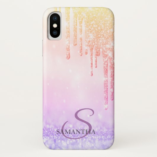 エレガントグラデーションラメドリップス Case-Mate iPhoneケース (裏面)