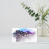 エレガントグラデーション水抽象芸術モノグラムの 名刺 (スタンド正面)