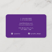エレガントグラデーション水抽象芸術モノグラムの 名刺 (裏面)