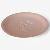 エレガントグラデーション粘土とピモノグラムのッ結婚ク ペーパープレート (アングル)