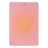 エレガントグラデーション赤面ピンククリーンインテリアデザイナー ミニクリップボード (裏面)