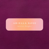 エレガントグラデーション赤面ピンクミニマルプロフェッショナル 名札