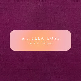 エレガントグラデーション赤面ピンクミニマルプロフェッショナル 名札