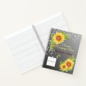 エレガントグラデーション黄ひまわりカスタム事業 ノートブック (内部)