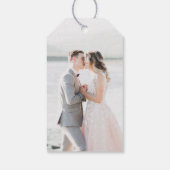 エレガントグラデーションMauve & Off-White結婚 S Thank You ギフトタグ (裏面)