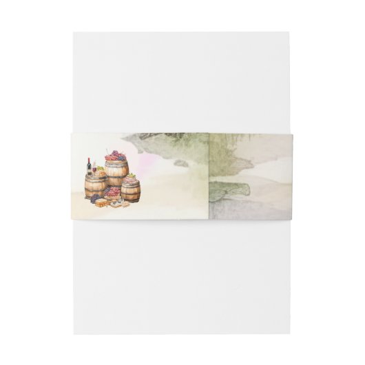 エレガントグラフインスパイア素朴結婚ワイナリー 招待状ベリーバンド (裏面例)