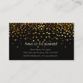 エレガントグリッターの微妙な金ゴールドフェイク背景 名刺 (裏面)