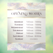 エレガントグリッターの水彩開放時間 ウィンドウサイン (シート3)