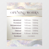 エレガントグリッターの水彩開放時間 ウィンドウサイン (シート)