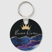 エレガントグリッターガーリー金ゴールドクラウンバンコクイーン キーホルダー (正面)