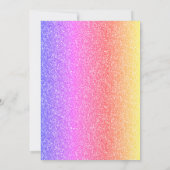 エレガントグリッターグラッドキャップカラフルグリッター 招待状 (裏面)