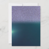 エレガントグリッターグラデーション、エッフェルタワーキンセアニェラ 招待状 (裏面)