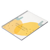 エレガントグリッターグリーンピンクアクアシャイニーきらめくプラン ノートブック (左側)