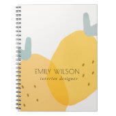 エレガントグリッターグリーンピンクアクアシャイニーきらめくプラン ノートブック (正面)