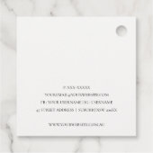 エレガントグリッターグリーンピンクアクアシャイニーきらめく フェイバータグ (裏面)