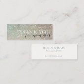 エレガントグリッターグリーンピンクアクアシャイニーサンキュー スキニー名刺 (正面/裏面)