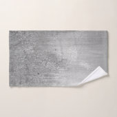 エレガントグリッターシルバーとブラック バスタオルセット (ハンドタオル)