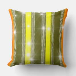 エレガントグリッタースパークルカラフルストライプ クッション