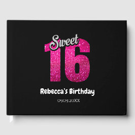 エレガントグリッタースパークルスウィート16誕生日 ゲストブック