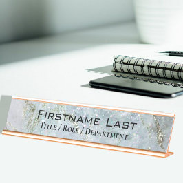 エレガントグリッタースパークルマーブル名前をカスタムするドア デスクネームプレート