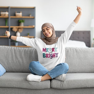 エレガントグリッタースメリークリスマおもしろいス スウェットシャツ