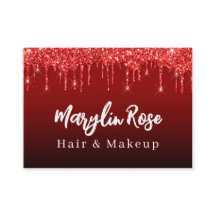 エレガントグリッタードリップシックなカスタマイズ可能な赤