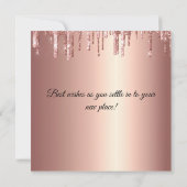 エレガントグリッタードリップスニューホーム引っ越し祝いパーティーカード サンキューカード (裏面)