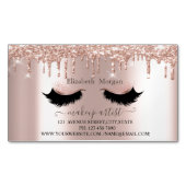 エレガントグリッタードリップフェイクラッシュ、メイクアップアーティスト マグネット名刺 (正面)