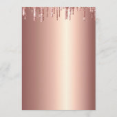 エレガントグリッターバラ金ゴールドブライダルブランチのメニューカード メニュー (裏面)