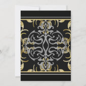 エレガントグリッターパターンパーティの招待状 招待状 (裏面)