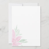 エレガントグリッターピンク書道誕生日インビタティ 招待状 (裏面)