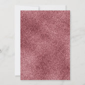 エレガントグリッターピンク書道誕生日 招待状 (裏面)