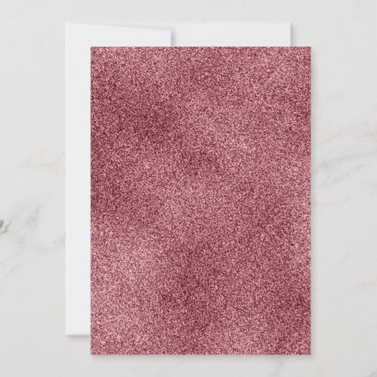 エレガントグリッターピンク書道誕生日 招待状 (裏面)